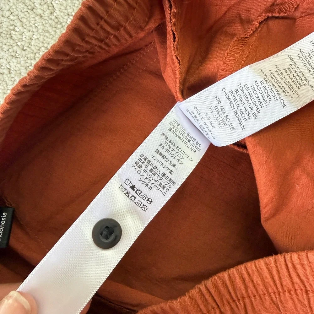 Cotopaxi Salto Ripstop Pants Men Small Rust Orange Slim Fit Hiking Stretch 12547